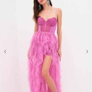 New with tags For Love and Lemons bustier gown pink small